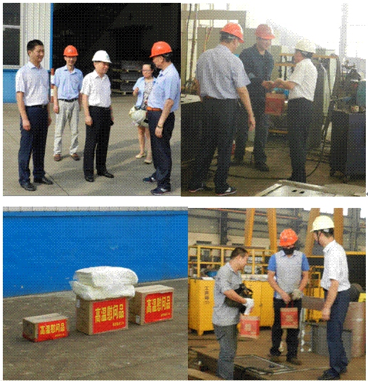 薛家镇政府领导来我公司进行高温慰问